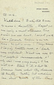 Letter from E. H. Parry