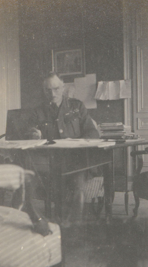 General de Lisle at his desk