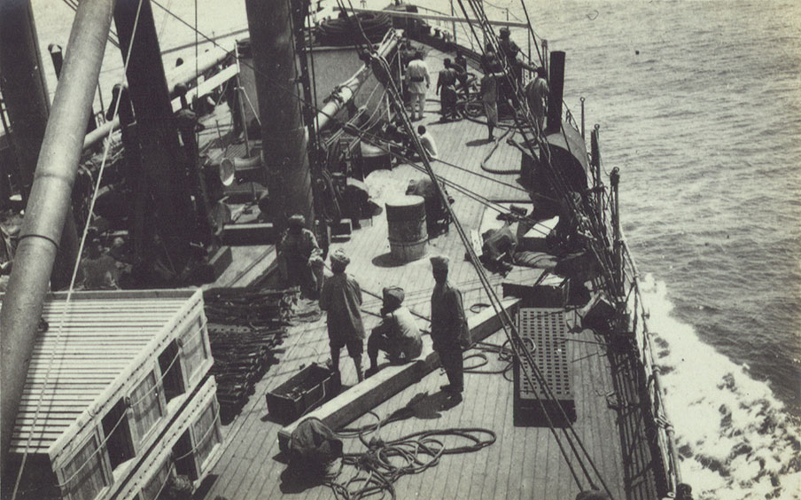 On the deck of SS Elephanta