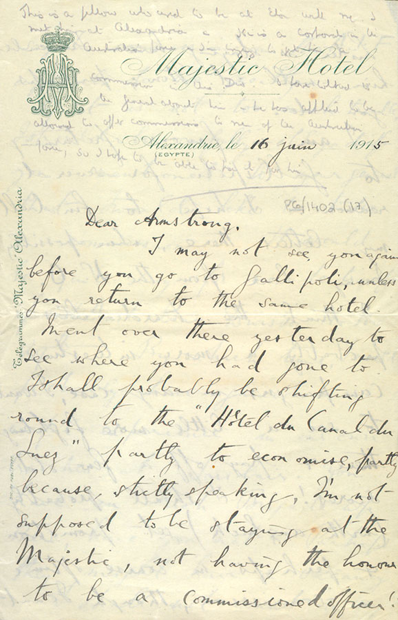 "I am in favour of returning to Gallipoli"