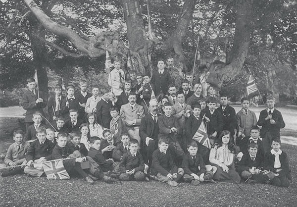 Pupils and teachers at Stoke House Preparatory School, Stoke Poges