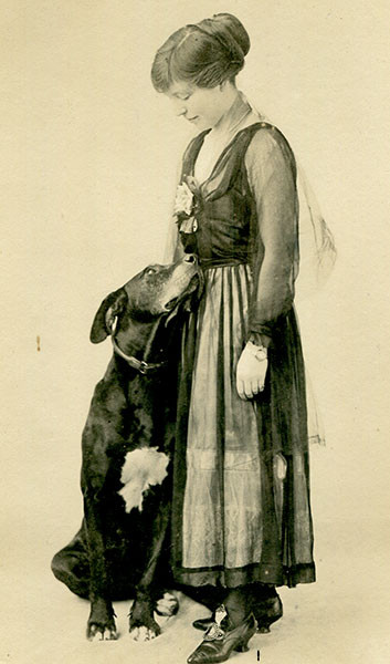 Jess Armstrong and Dusky, the Great Dane