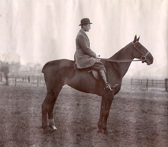 Pat Armstrong on horseback