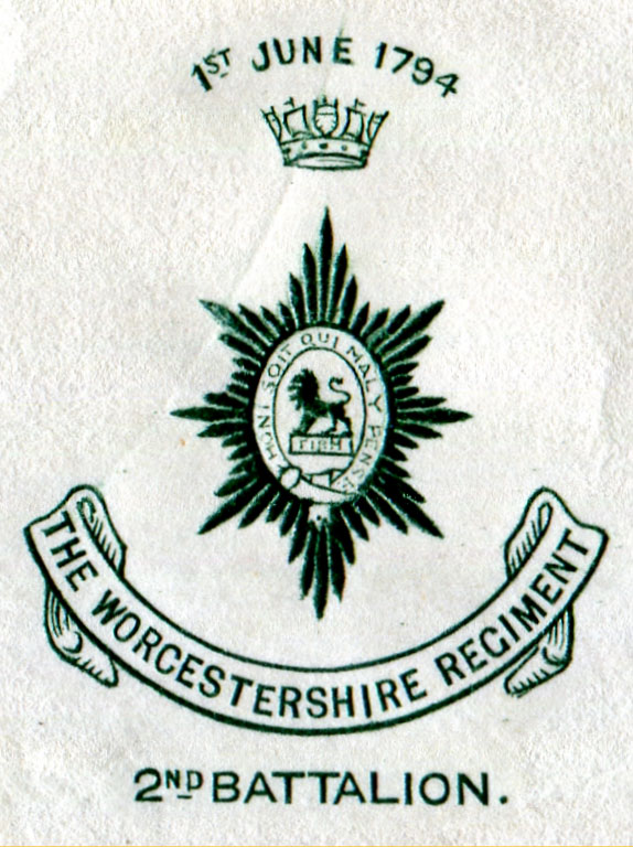 Insignia of the 2nd Battalion of the Worcestershire Regiment