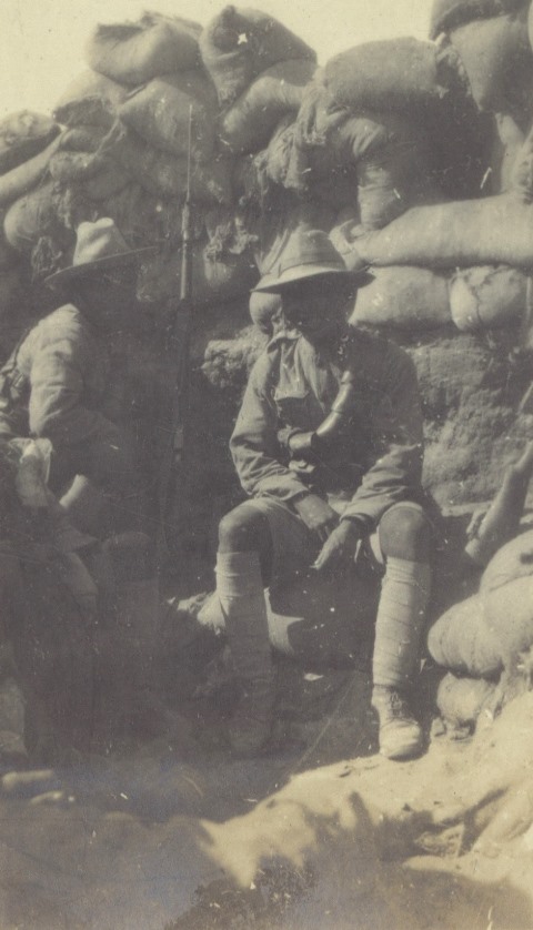 Gurkhas in a trench