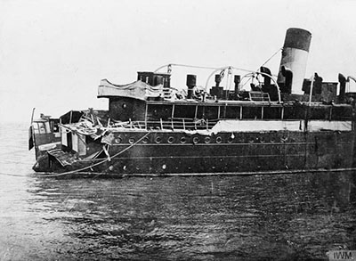 The damaged SS Sussex
