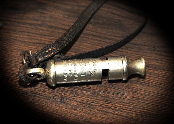 Pat Armstrong's trench whistle