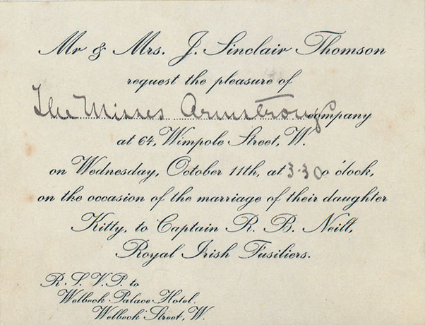 An invitation to the wedding