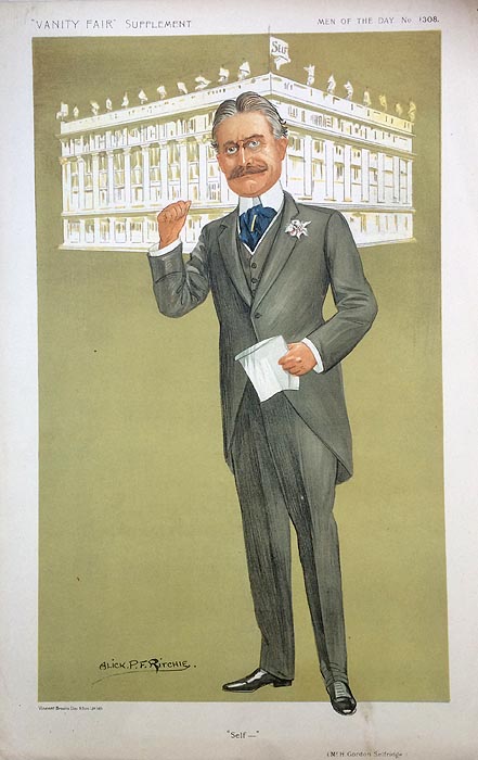Caricature of Harry Gordon Selfridge 