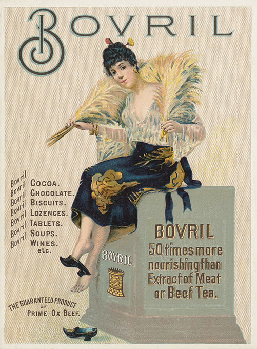 Advertising card promoting Bovril